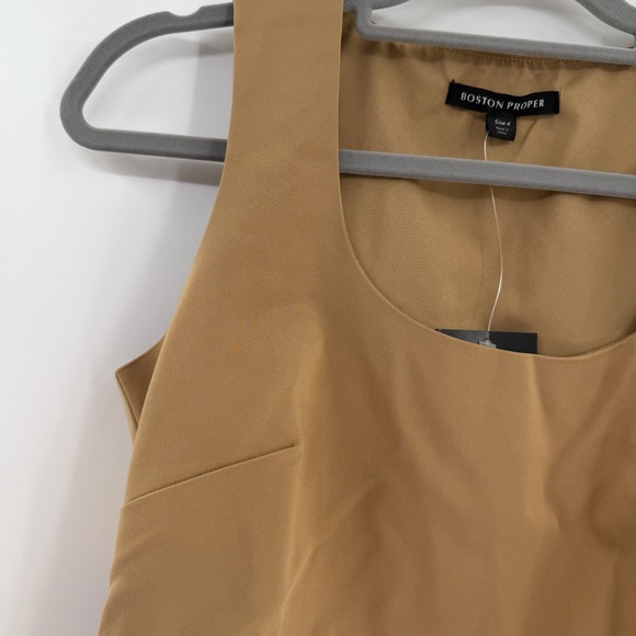 Boston Proper modern shell top in camel size 4 NWT - Picture 2 of 7